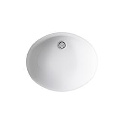 Caxton 19-1/4'' oval undermount bathroom sink with glazed underside, no overflow - image 11