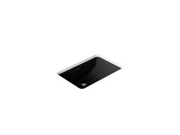 Kohler Ladena 21'' Rectangular Undermount Bathroom Sink with Glazed Underside, No Overflow - Black - image 1