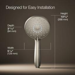 Fort1/2 Four-function handshower, 2.5 gpm - Vibrant Brushed Nickel - image 3