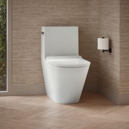 Brazn One-piece compact elongated toilet with skirted trapway, dual-flush - image 2