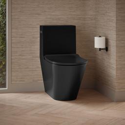 Brazn One-piece compact elongated toilet with skirted trapway, dual-flush - image 2