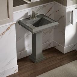 Kohler Memoirs Classic 24-1/4'' Rectangular Pedestal Bathroom Sink - Thunder Grey - image 2