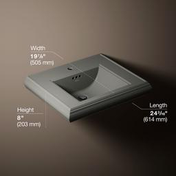 Kohler Memoirs Pedestal/console Table Bathroom Sink Basin with Single Faucet-hole Drilling -... - image 3