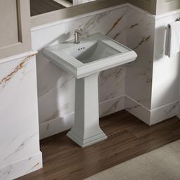 Kohler Memoirs Pedestal/console Table Bathroom Sink Basin with Single Faucet-hole Drilling - Ice... - image 2