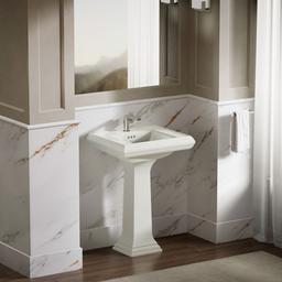 Kohler Memoirs Pedestal/console Table Bathroom Sink Basin with Single Faucet-hole Drilling - Dune - image 4