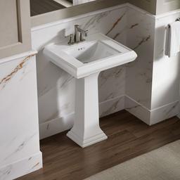 Kohler Memoirs Pedestal/console Table Bathroom Sink Basin with 4'' Centerset Faucet Holes - White - image 2