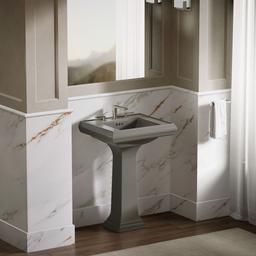 Kohler Memoirs Pedestal/console Table Bathroom Sink Basin with 8'' Widespread Faucet Holes -... - image 4