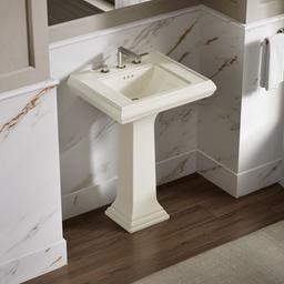Kohler Memoirs Pedestal/console Table Bathroom Sink Basin with 8'' Widespread Faucet Holes - Biscuit - image 2
