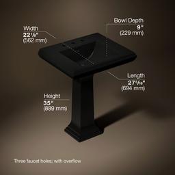 Memoirs Classic 27-1/4'' rectangular pedestal bathroom sink - image 3