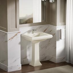Kohler Memoirs Pedestal/console Table Bathroom Sink Basin With Single Faucet-hole Drilling - Biscuit - image 3