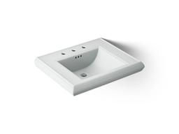 Kohler Memoirs Pedestal/console Table Bathroom Sink Basin With 8'' Widespread Faucet Holes - Ice ... - image 1