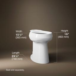 Highline Tall elongated toilet bowl - White - image 4