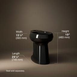 Highline Tall elongated toilet bowl - Black - image 4