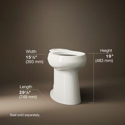 Highline Tall elongated toilet bowl - Biscuit - image 4