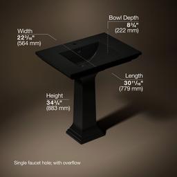 Memoirs Stately 30-3/4'' rectangular pedestal bathroom sink - image 3