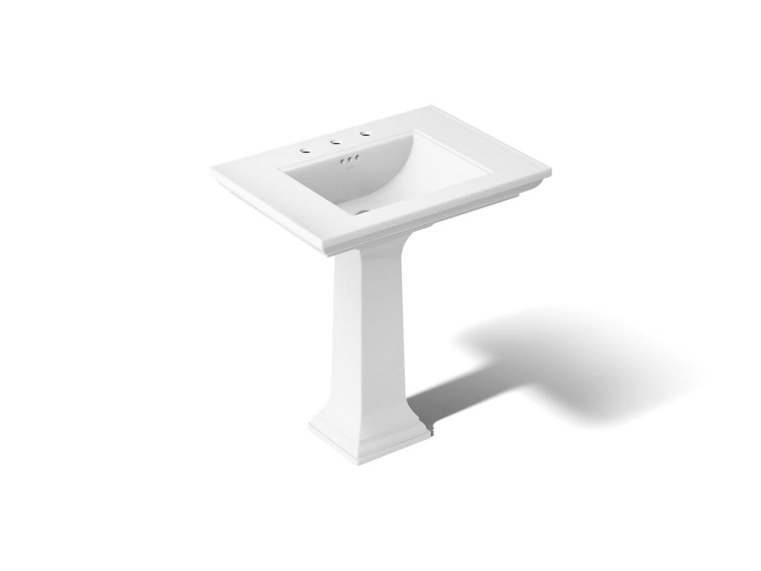 Kohler Memoirs Stately 30-3/4'' Rectangular Pedestal Bathroom Sink - White by Kohler