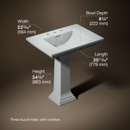 Memoirs Stately 30-3/4'' rectangular pedestal bathroom sink - image 3