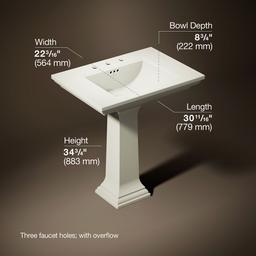 Memoirs Stately 30-3/4'' rectangular pedestal bathroom sink - image 3