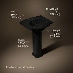 Devonshire 24-1/4'' rectangular pedestal bathroom sink - image 3