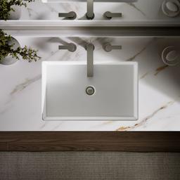 Kathryn 24'' rectangular undermount bathroom sink with glazed underside - image 10