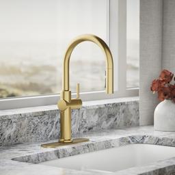 Crue Pull-down kitchen sink faucet with three-function sprayhead - image 2