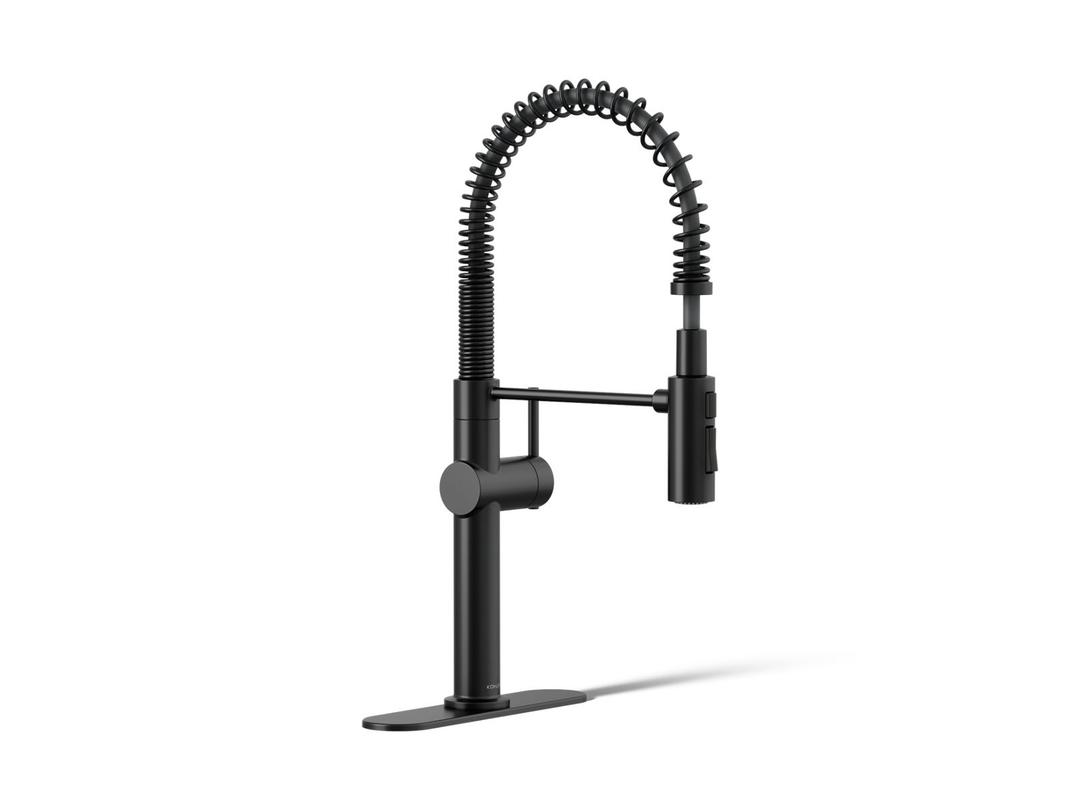 Crue Semi-professional kitchen sink faucet with three-function sprayhead by Kohler