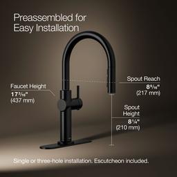 Crue Touchless pull-down kitchen sink faucet with KOHLER KonnectE and three-function sprayhead - image 3