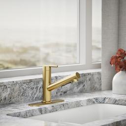 Crue Pull-out kitchen sink faucet with three-function sprayhead - image 2