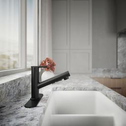 Crue Pull-out kitchen sink faucet with three-function sprayhead - image 7