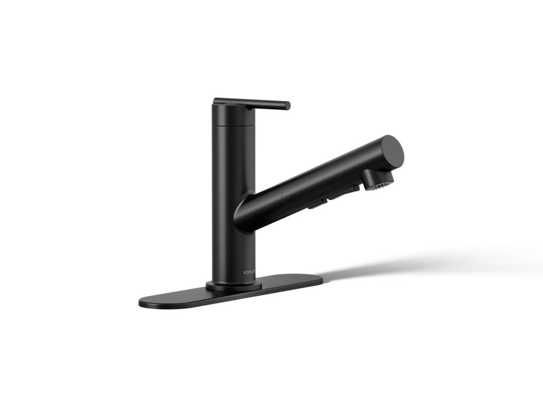 Crue Pull-out kitchen sink faucet with three-function sprayhead by Kohler