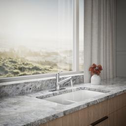 Crue Pull-out kitchen sink faucet with three-function sprayhead - image 4