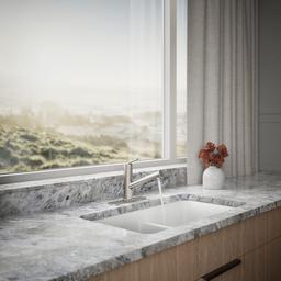 Crue Pull-out kitchen sink faucet with three-function sprayhead - image 4