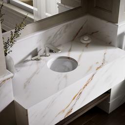 Compass 13-1/4'' round drop-in/undermount bathroom sink, no overflow - image 2