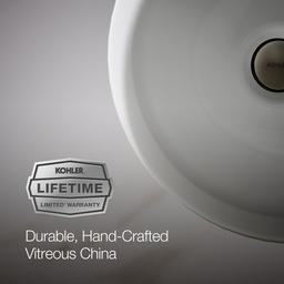 Compass 13-1/4'' round drop-in/undermount bathroom sink, no overflow - image 10