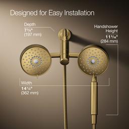 Kohler Purist 2-in-1 Multifunction 2.5 Gpm Shower Combo Kit - Vibrant Brushed Moderne - Brass - image 3