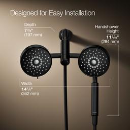 Kohler Purist 2-in-1 Multifunction 2.5 Gpm Shower Combo Kit - - Matte Black - image 3