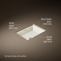Kathryn 19-3/4'' rectangular undermount bathroom sink - image 3