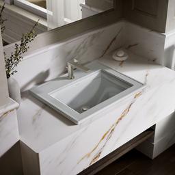 Kohler Memoirs Stately 22-3/4'' Rectangular Drop-in Bathroom Sink - Ice Grey - image 2