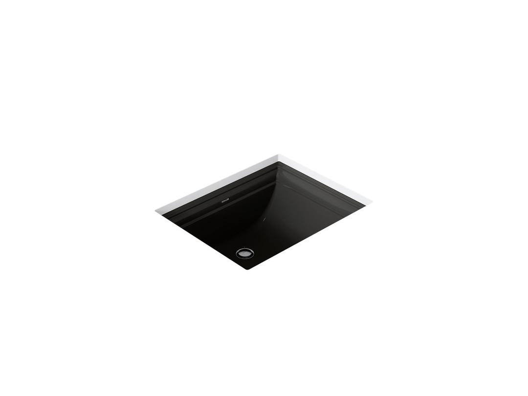 Kohler Memoirs 20'' Rectangular Undermount Bathroom Sink - Black by Kohler