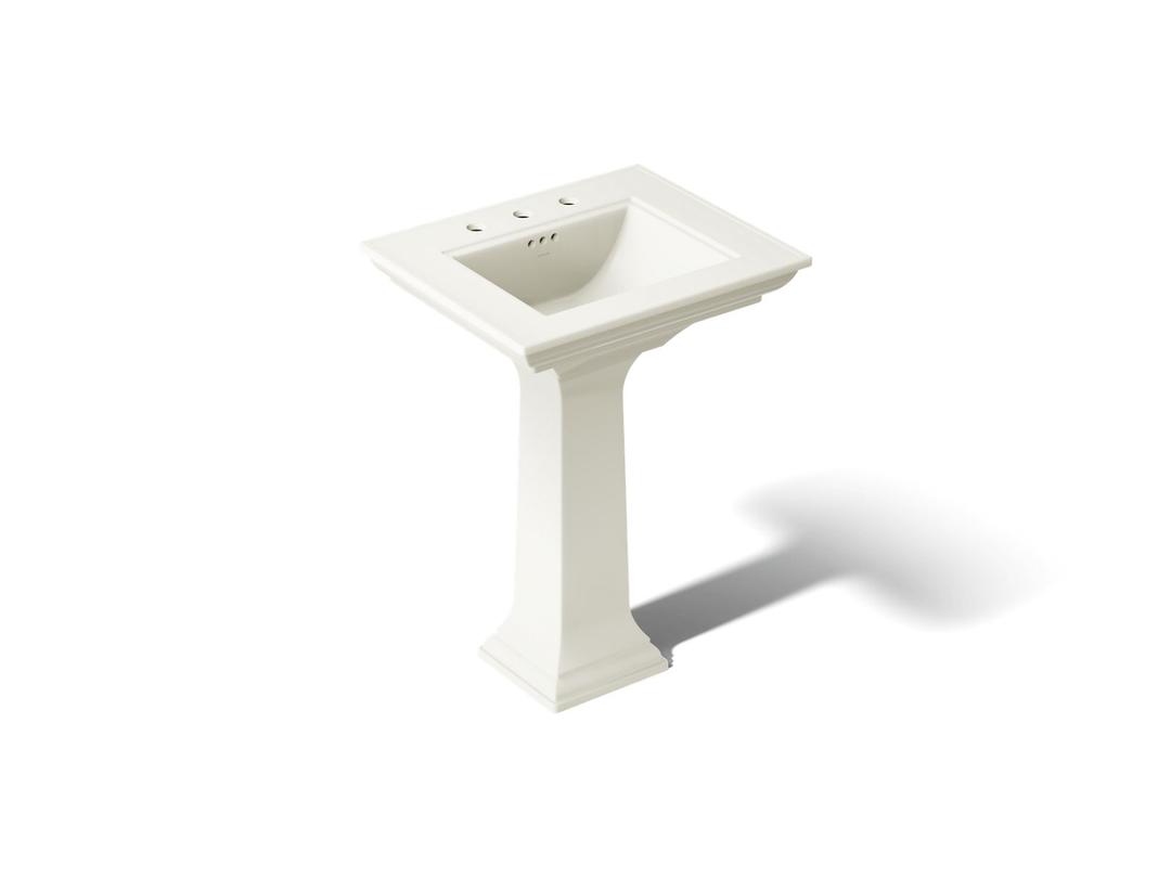 Kohler Memoirs Stately 25'' Rectangular Pedestal Bathroom Sink - Biscuit by Kohler