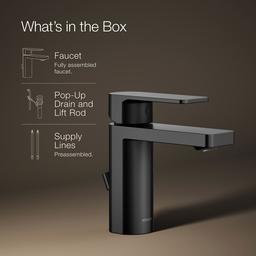 Kohler Parallel Single-handle Bathroom Sink Faucet, 1.2 Gpm - Matte Black - image 2
