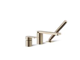 Kohler Parallel Deck-mount Bath Faucet with Handshower - Vibrant Brushed Bronze - image 1