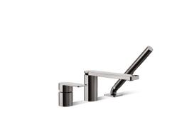 Kohler Parallel Deck-mount Bath Faucet with Handshower - Vibrant Titanium - image 1