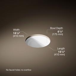 Camber 16-1/4'' round undermount bathroom sink, no overflow - image 3