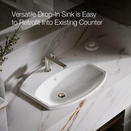 Cimarron 22-3/4'' rectangle drop-in bathroom sink - image 5