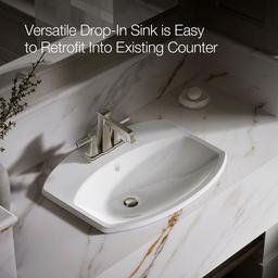 Cimarron 22-3/4'' rectangle drop-in bathroom sink - image 5