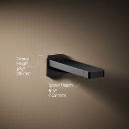 Kohler Parallel Wall-mount Bath Spout - Matte Black - image 3