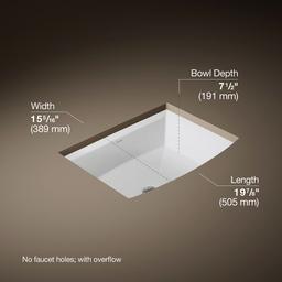 Archer 20'' rectangular undermount bathroom sink - image 3