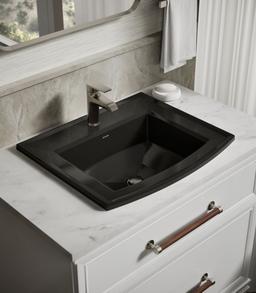 Archer 22-3/4'' rectangular drop-in bathroom sink - image 2