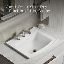 Archer 22-3/4'' rectangular drop-in bathroom sink - image 5